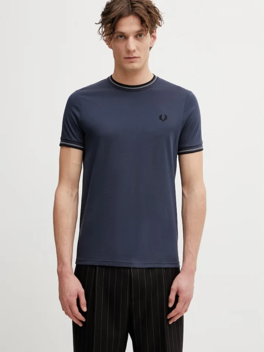 Zdjęcie produktu Fred Perry t-shirt męski bawełniany granatowy