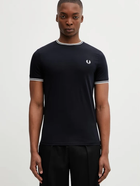 Zdjęcie produktu Fred Perry t-shirt męski bawełniany granatowy