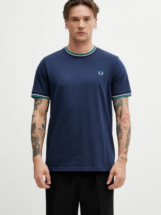 Zdjęcie produktu Fred Perry t-shirt męski bawełniany granatowy