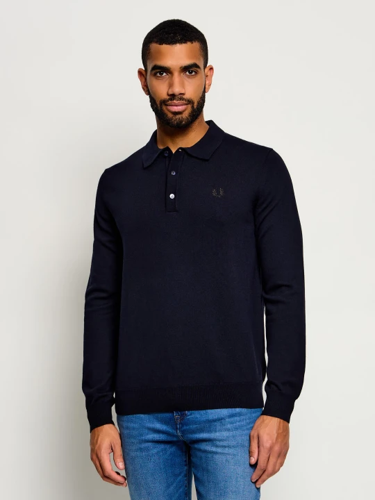 Zdjęcie produktu Fred Perry Wełniany sweter | Regular Fit granatowy