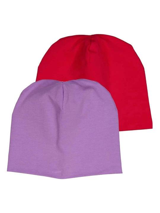 Zdjęcie produktu Fred´s World by GREEN COTTON Czapki beanie (2 szt.) "Alfa" w kolorze fioletowym i czerwonym rozmiar: 80 / 86 Fred's World By GREEN COTTON
