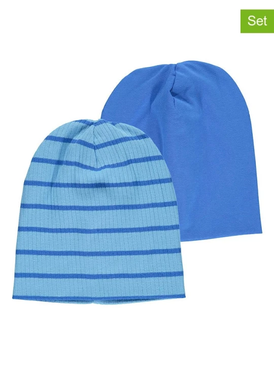 Zdjęcie produktu Fred´s World by GREEN COTTON Czapki beanie (2 szt.) w kolorze niebieskim rozmiar: 56 / 62 Fred's World By GREEN COTTON