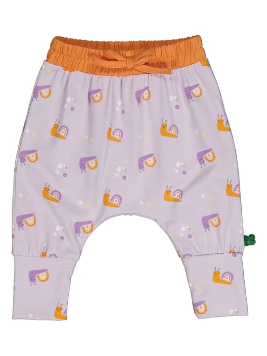 Zdjęcie produktu Fred´s World by GREEN COTTON Spodnie dresowe "Snail" w kolorze fioletowo-pomarańczowym rozmiar: 92 Fred's World By GREEN COTTON