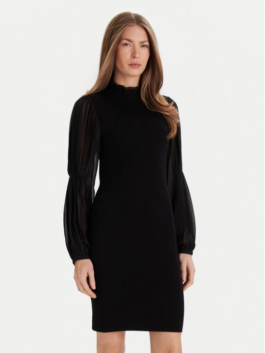 Zdjęcie produktu French Connection Sukienka dzianinowa 71ZBU Czarny Slim Fit
