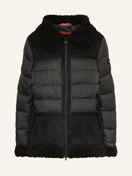 Zdjęcie produktu Frieda & Freddies Kurtka Pikowana Evan Z Mieszanki Materiałów Z Pluszowym Materiałem schwarz CZARNY