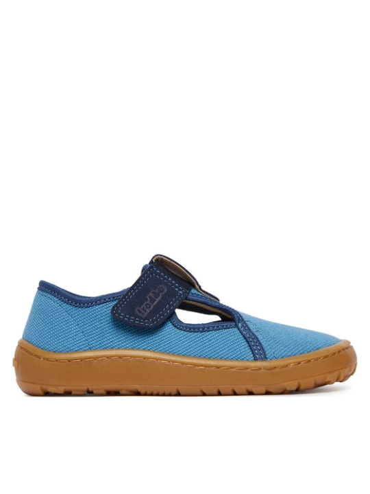 Zdjęcie produktu Froddo Kapcie Barefoot Canvas T-Bar G1700439-1 S Niebieski