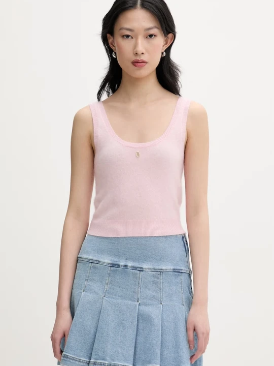 Zdjęcie produktu From Future crop top damski kaszmirowy różowy