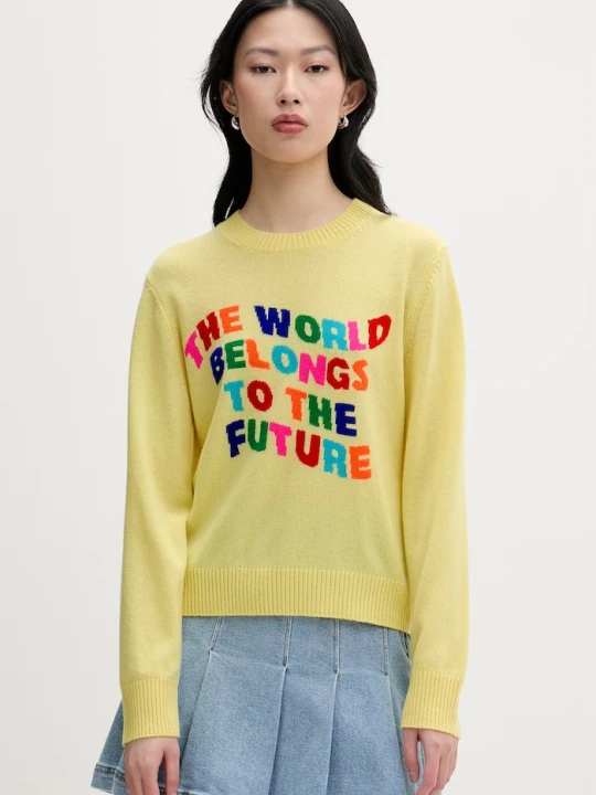 Zdjęcie produktu From Future sweter damski kaszmirowy żółty
