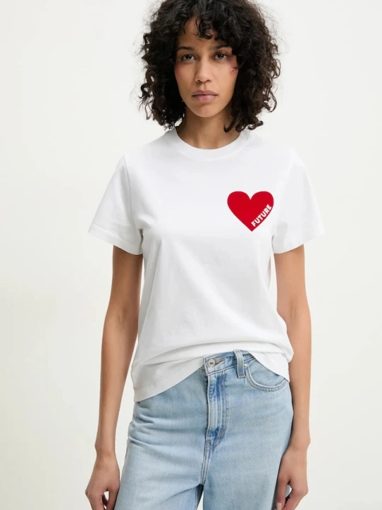Zdjęcie produktu FROM FUTURE t-shirt bawełniany biały