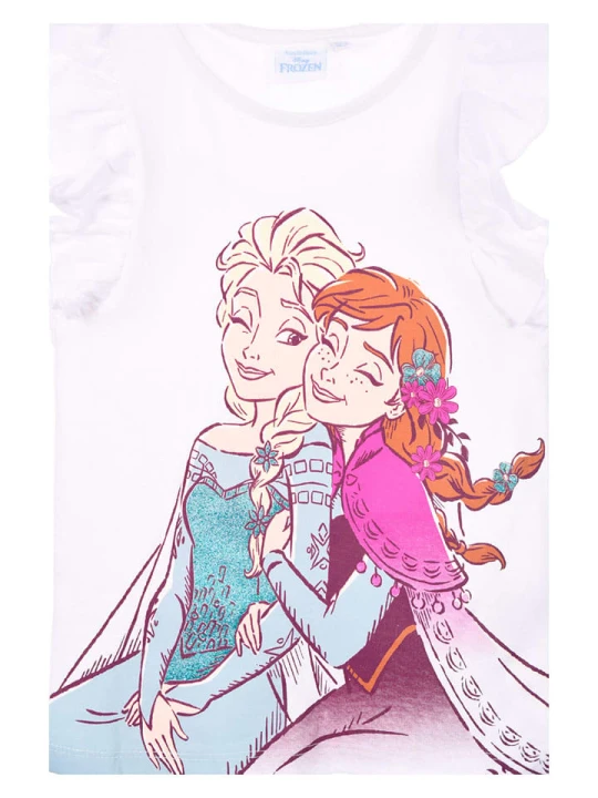 Zdjęcie produktu FROZEN Koszulka "Frozen" w kolorze białym rozmiar: 98