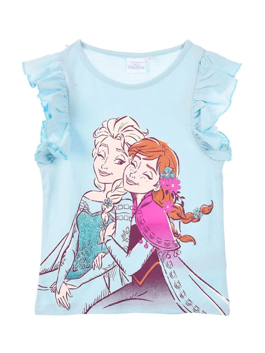 Zdjęcie produktu FROZEN Koszulka "Kraina Lodu" w kolorze błękitnym rozmiar: 98