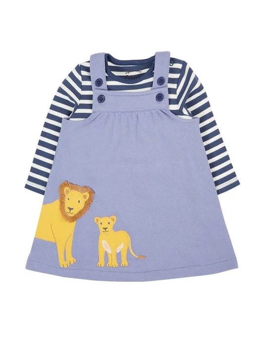 Zdjęcie produktu Frugi 2-częściowy zestaw "Pippa" w kolorze biało-niebieskim rozmiar: 98/104