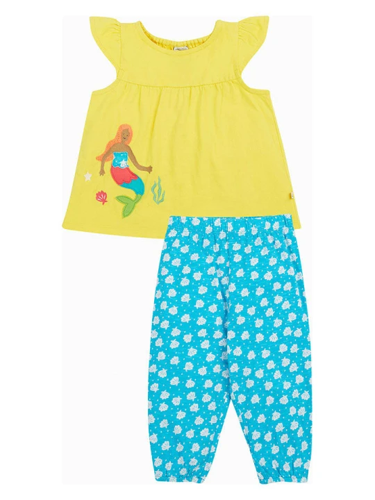 Zdjęcie produktu Frugi 2-częściowy zestaw w kolorze niebiesko-żółtym rozmiar: 62 / 68