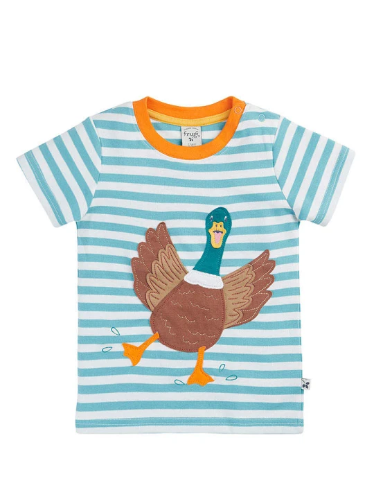 Zdjęcie produktu Frugi Koszulka w kolorze błękitno-białym rozmiar: 122 / 128