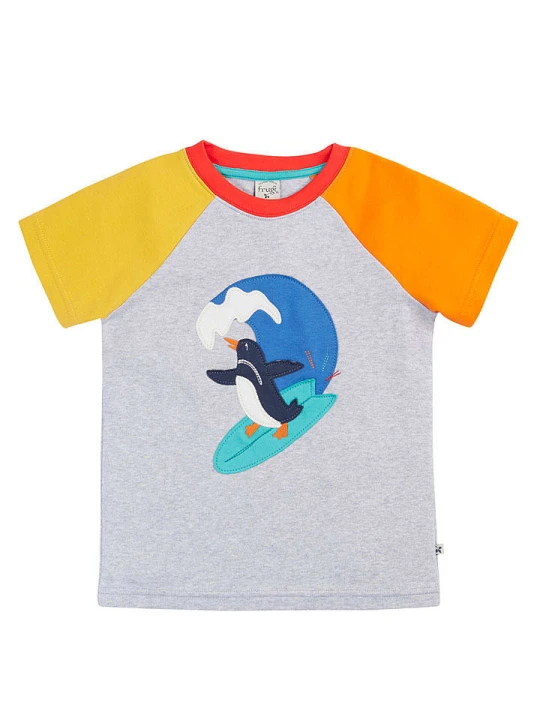 Zdjęcie produktu Frugi Koszulka w kolorze szarym ze wzorem rozmiar: 116 / 122