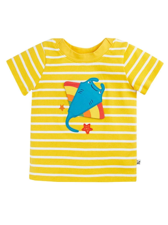 Zdjęcie produktu Frugi Koszulka w kolorze żółto-białym rozmiar: 92/98