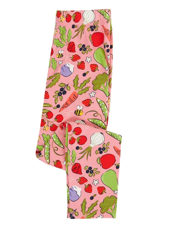 Zdjęcie produktu Frugi Legginsy "Libby" w kolorze jasnoróżowym ze wzorem rozmiar: 92/98