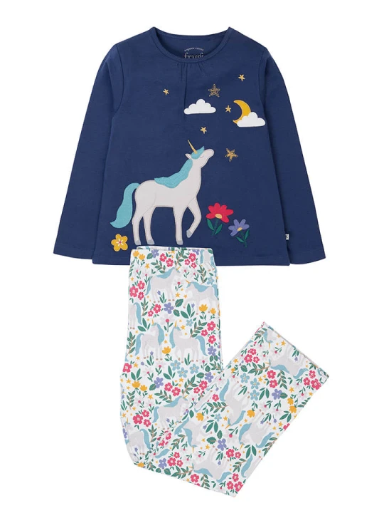 Zdjęcie produktu Frugi Piżama "Alana" w kolorze granatowym ze wzorem rozmiar: 104/110