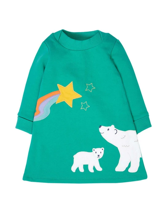 Zdjęcie produktu Frugi Sukienka "Easy on" w kolorze zielonym rozmiar: 92 / 98