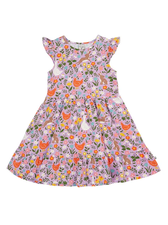 Zdjęcie produktu Frugi Sukienka "Olivia" w kolorze jasnoróżowym ze wzorem rozmiar: 98/104