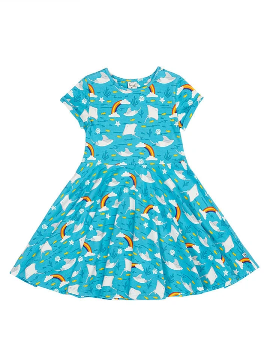 Zdjęcie produktu Frugi Sukienka "Spring" w kolorze błękitnym rozmiar: 92 / 98