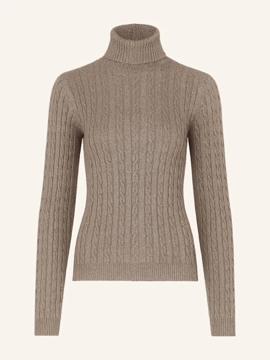 Zdjęcie produktu Ftc Cashmere Golf Z Kaszmirem I Błyszczącą Przędzą braun BRĄZOWY