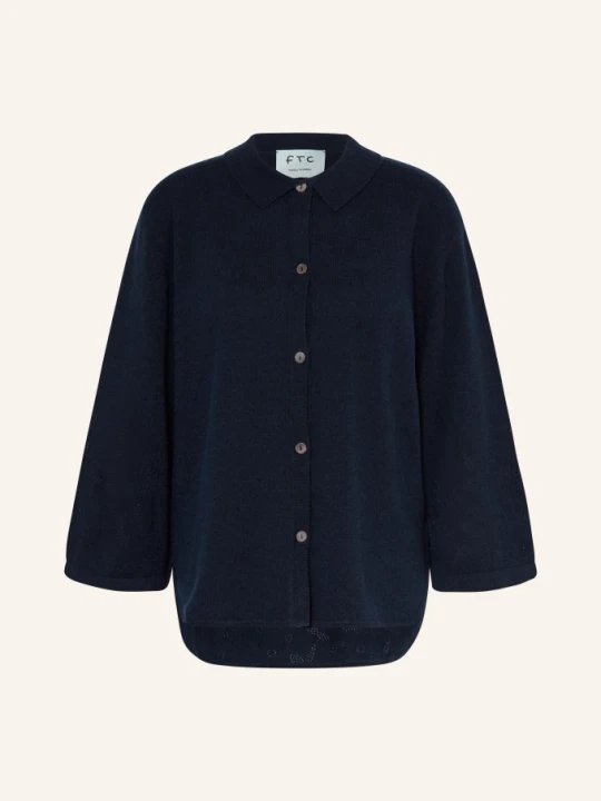 Zdjęcie produktu Ftc Cashmere Kardigan Z Kaszmiru Z Rękawami 3/4 blau GRANATOWY