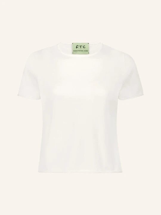 Zdjęcie produktu Ftc Cashmere Koszulka Z Dzianiny weiss BIAŁY