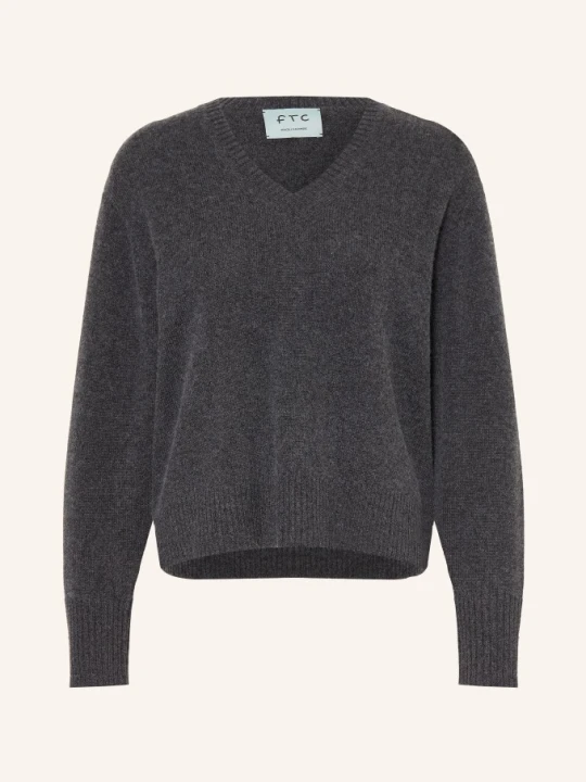 Zdjęcie produktu Ftc Cashmere Sweter Z Kaszmiru grau CZIEMNOSZARY