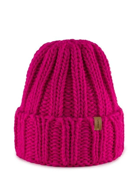 Zdjęcie produktu Fuksjowa czapka damska beanie z wełną Olsen