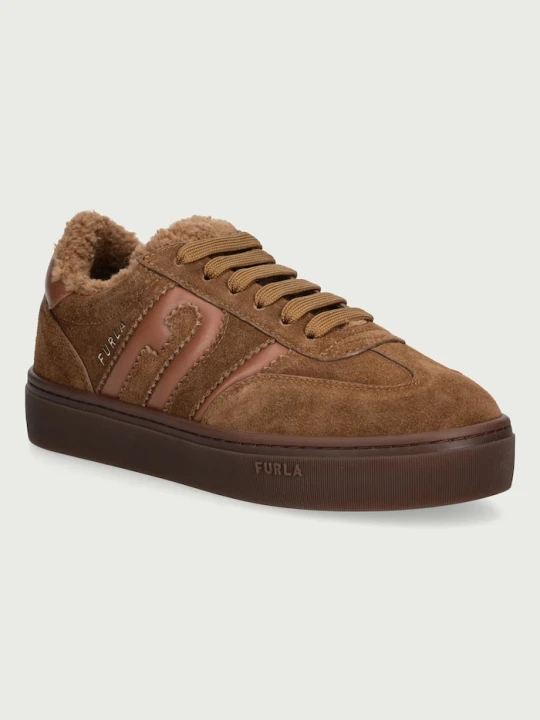 Zdjęcie produktu Furla Allegra sneakersy damskie skórzane brązowy