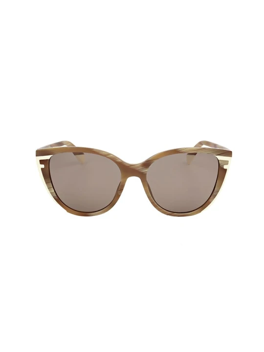 Zdjęcie produktu Furla Damskie okulary przeciwsłoneczne w kolorze beżowym rozmiar: 55
