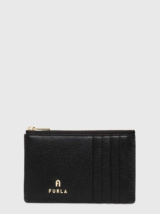 Zdjęcie produktu Furla etui na karty skórzane czarny