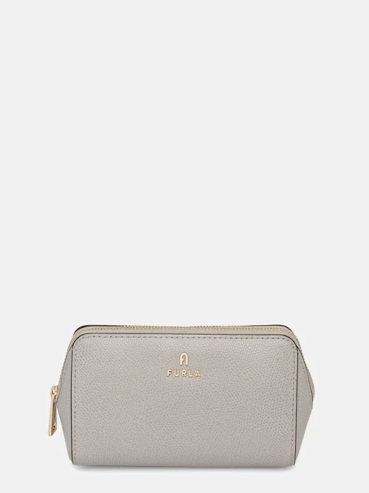 Zdjęcie produktu Furla kosmetyczka damska skórzana szary