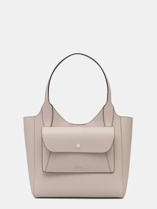 Zdjęcie produktu Furla listonoszka damska skórzana Lea S Tote beżowy