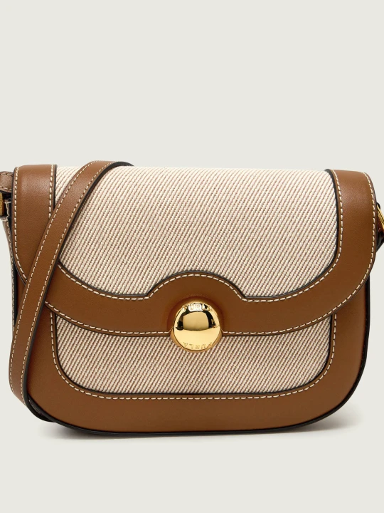 Zdjęcie produktu Furla Listonoszka FURLA MOONLIGHT | z dodatkiem skóry beżowy