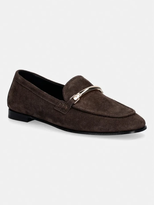 Zdjęcie produktu Furla mokasyny zamszowe Heritage Loafer brązowy