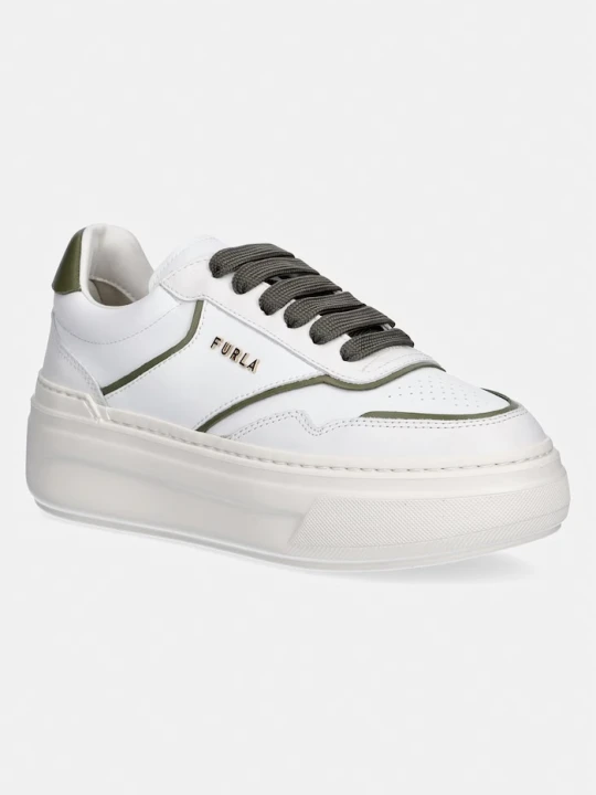 Zdjęcie produktu Furla Nuage sneakersy damskie skórzane zielony