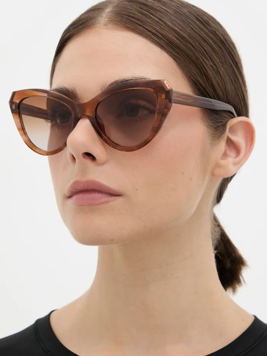 Zdjęcie produktu Furla okulary przeciwsłoneczne kocie oczy damskie pomarańczowy