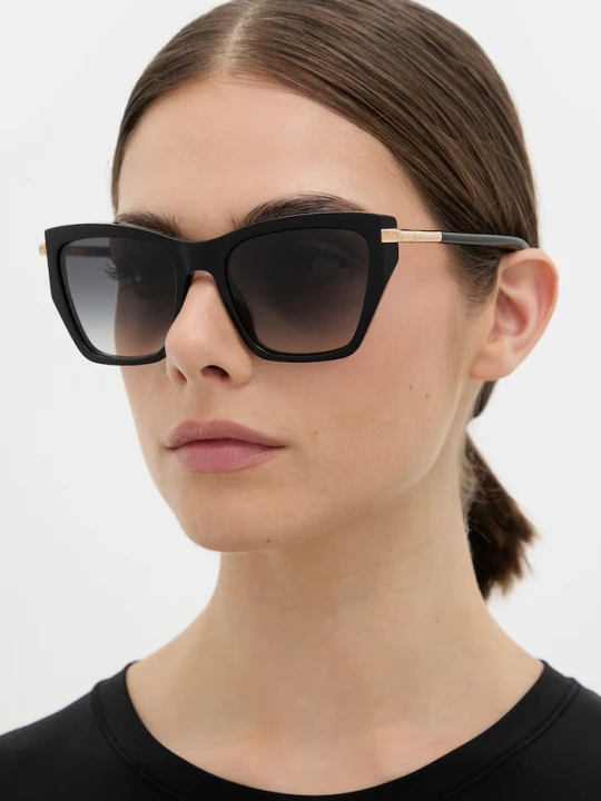 Zdjęcie produktu Furla okulary przeciwsłoneczne kocie oczy damskie czarny