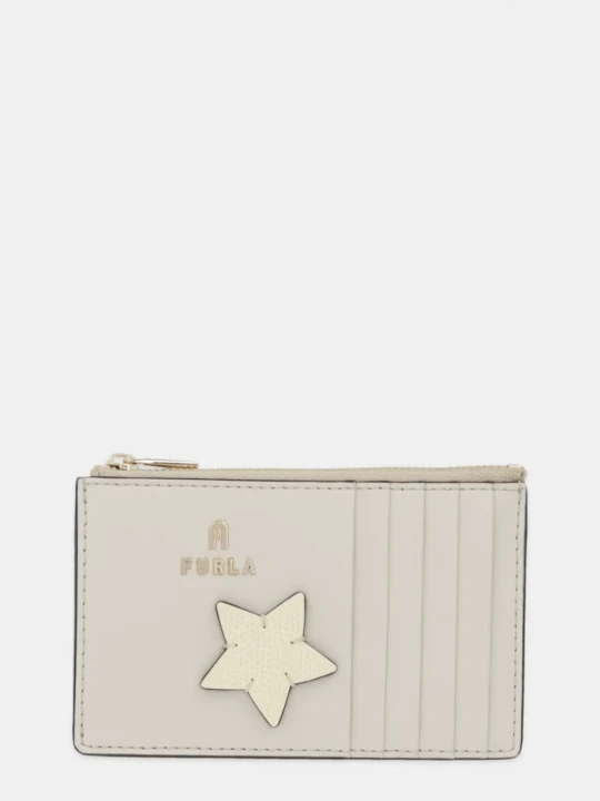Zdjęcie produktu Furla portfel damski skórzany beżowy