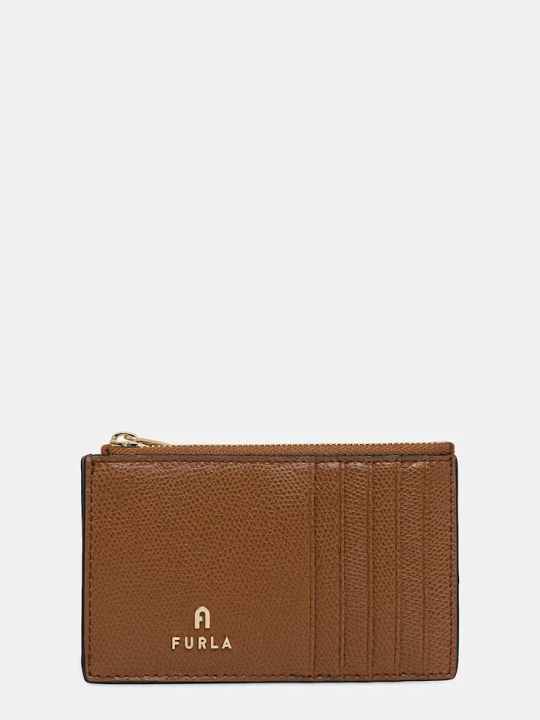 Zdjęcie produktu Furla portfel damski skórzany Camelia M brązowy