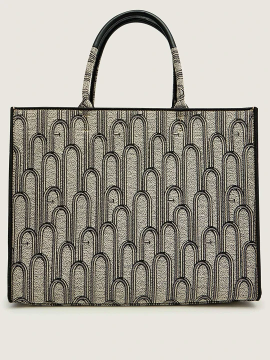 Zdjęcie produktu Furla Shopperka FURLA OPPORTUNITY | z dodatkiem skóry beżowy