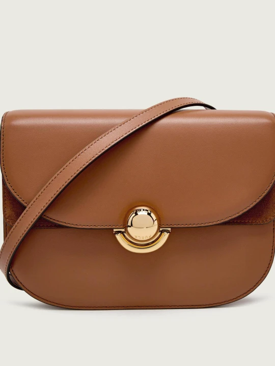 Zdjęcie produktu Furla Skórzana listonoszka FURLA SFERA koniakowy