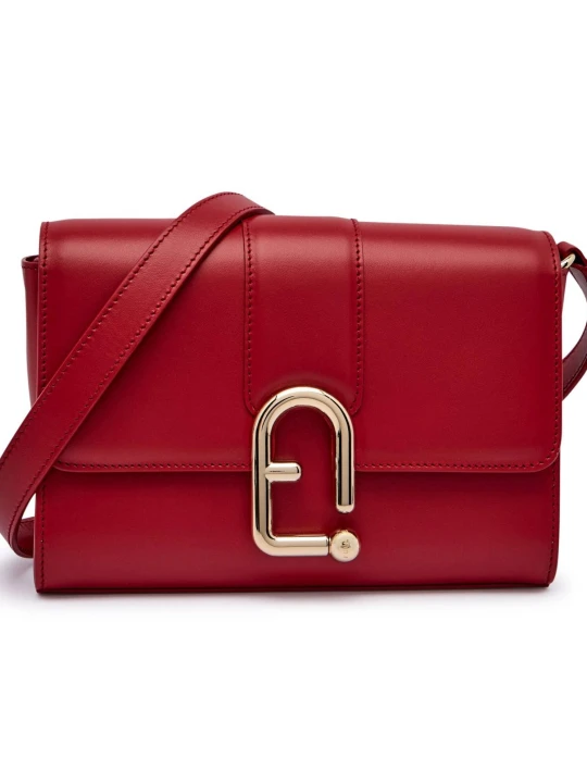 Zdjęcie produktu Furla Skórzana listonoszka FURLA URBAN S czerwony