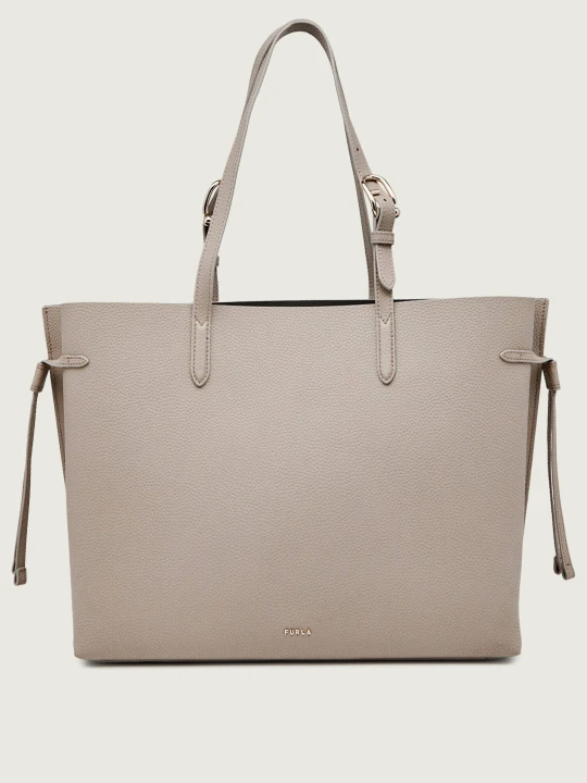Zdjęcie produktu Furla Skórzana shopperka FURLA AVA beżowy