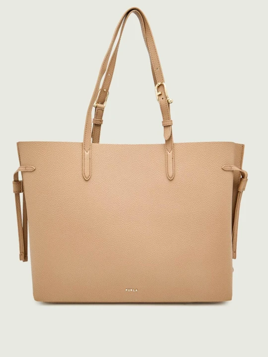 Zdjęcie produktu Furla Skórzana shopperka FURLA AVA beżowy