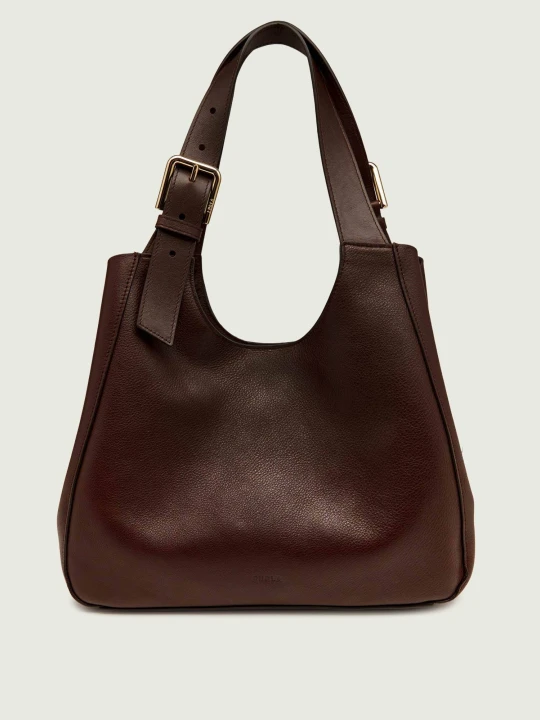 Zdjęcie produktu Furla Skórzana shopperka Furla Dora M brązowy