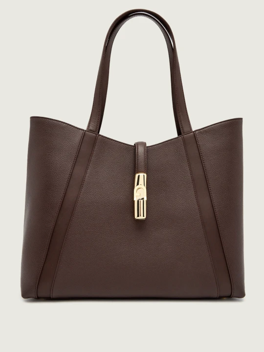 Zdjęcie produktu Furla Skórzana shopperka FURLA GOCCIA brązowy