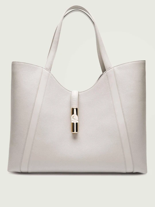 Zdjęcie produktu Furla Skórzana shopperka FURLA GOCCIA beżowy